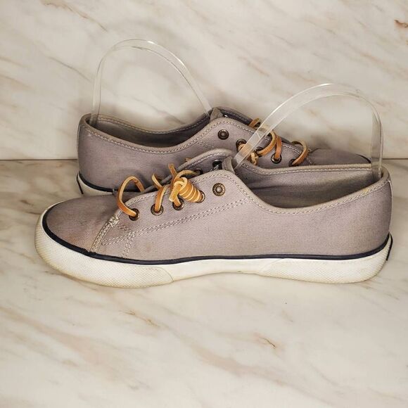 ‎Sperry Topsider Women's Pier View Canvas Grey Sneakers Size 8.5 - Picture 4 of 8